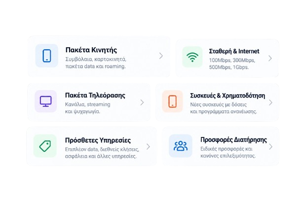 Πακέτα και προσφορές τηλεπικοινωνιών