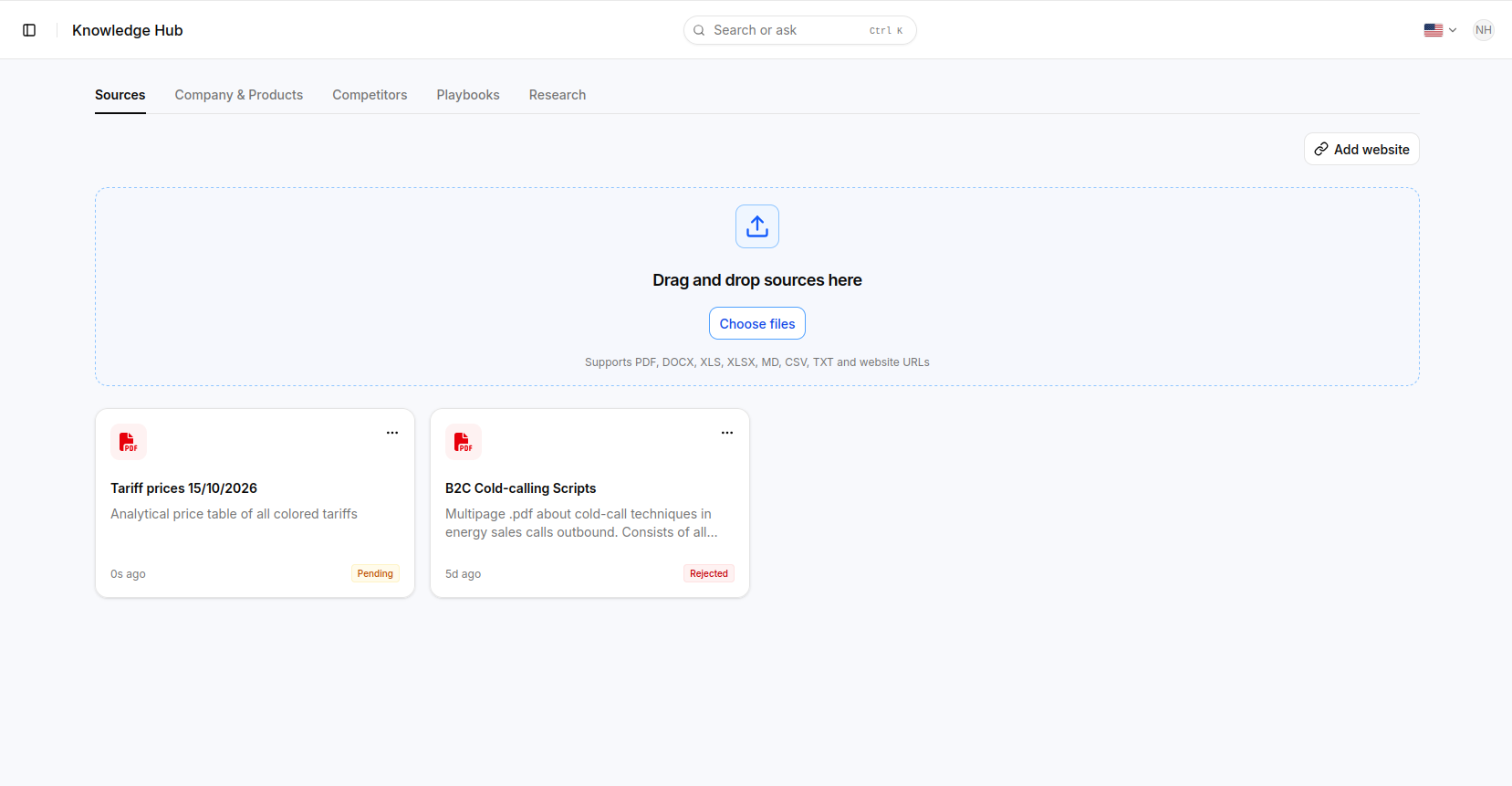 Knowledge Hub source library